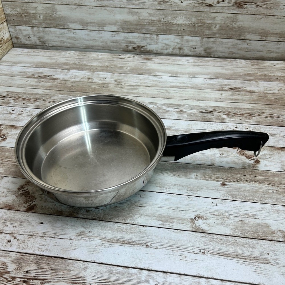 Lustre Craft Skillet Pan Silver 5-Ply Stainless Steel Multi-Core 9 Inch USA